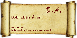 Dobribán Áron névjegykártya