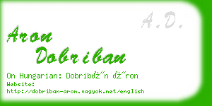 aron dobriban business card